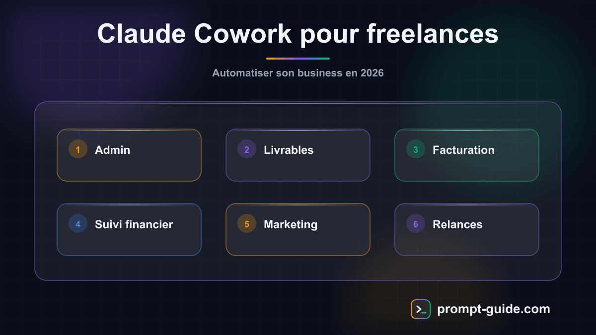 Infographie — Claude Cowork pour Freelances