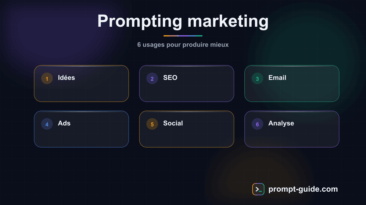 Infographie — Guide du Prompting pour le Marketing Digital